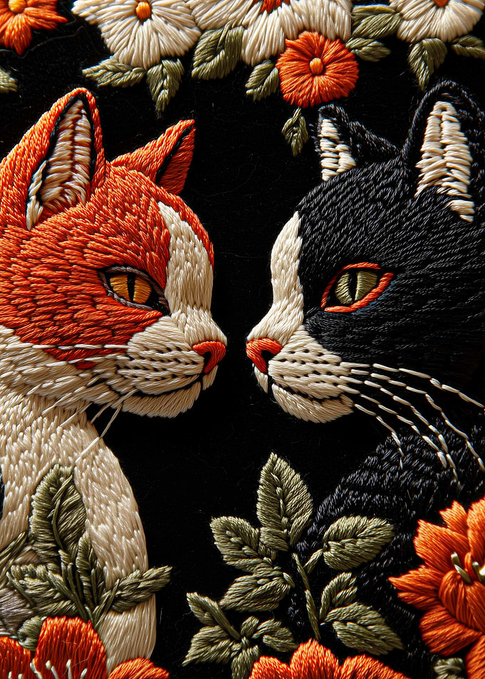 Embroidery Cats