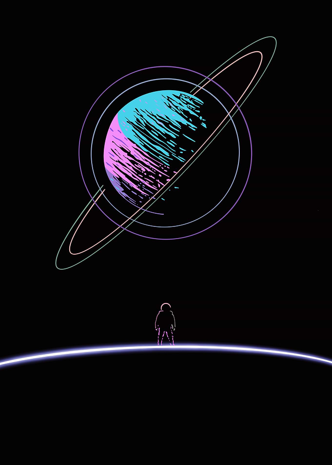 Astronaut and Planet