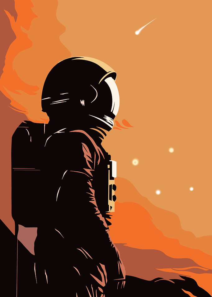 Astronaut on Mars