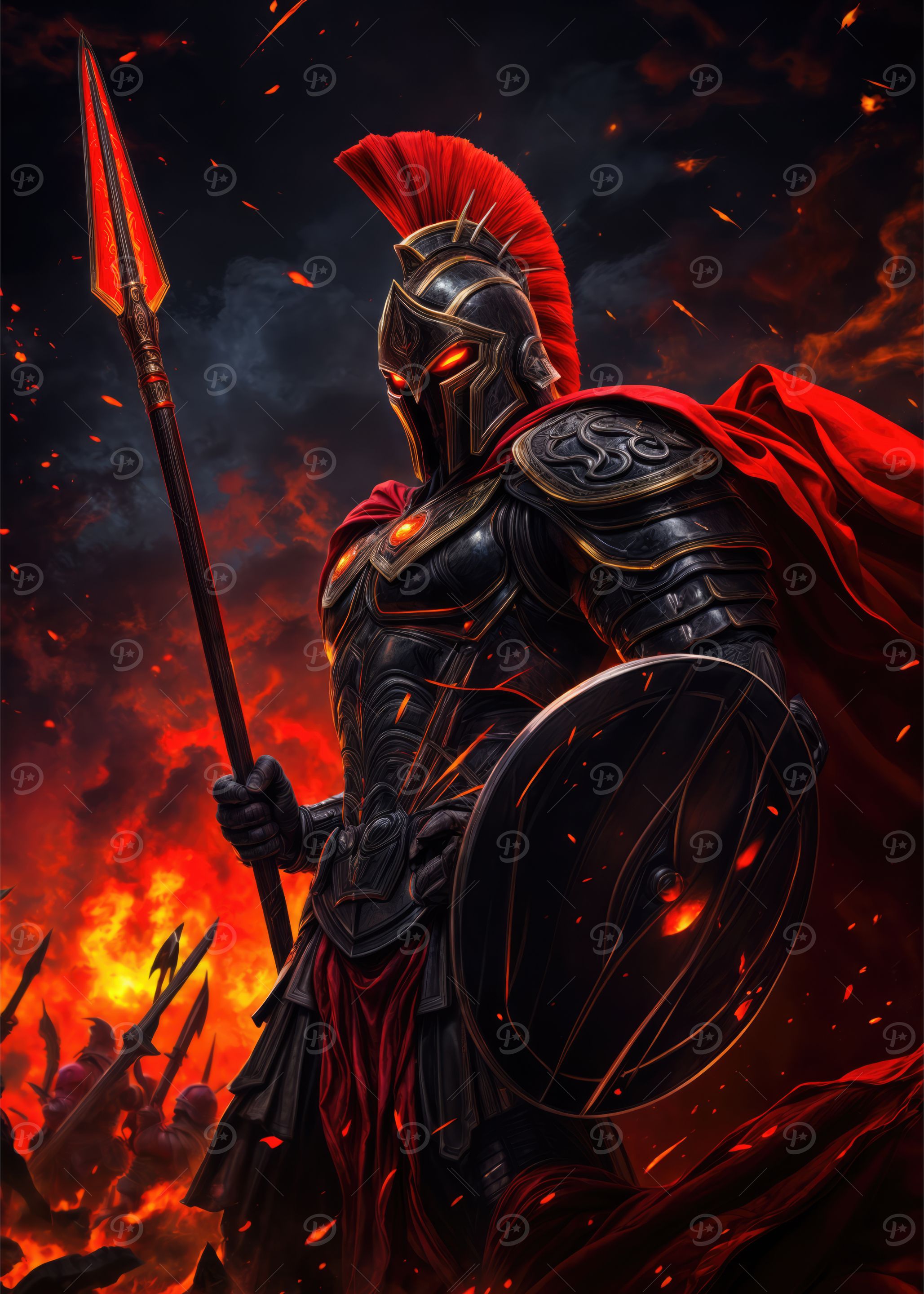 Ares in Battle Poster