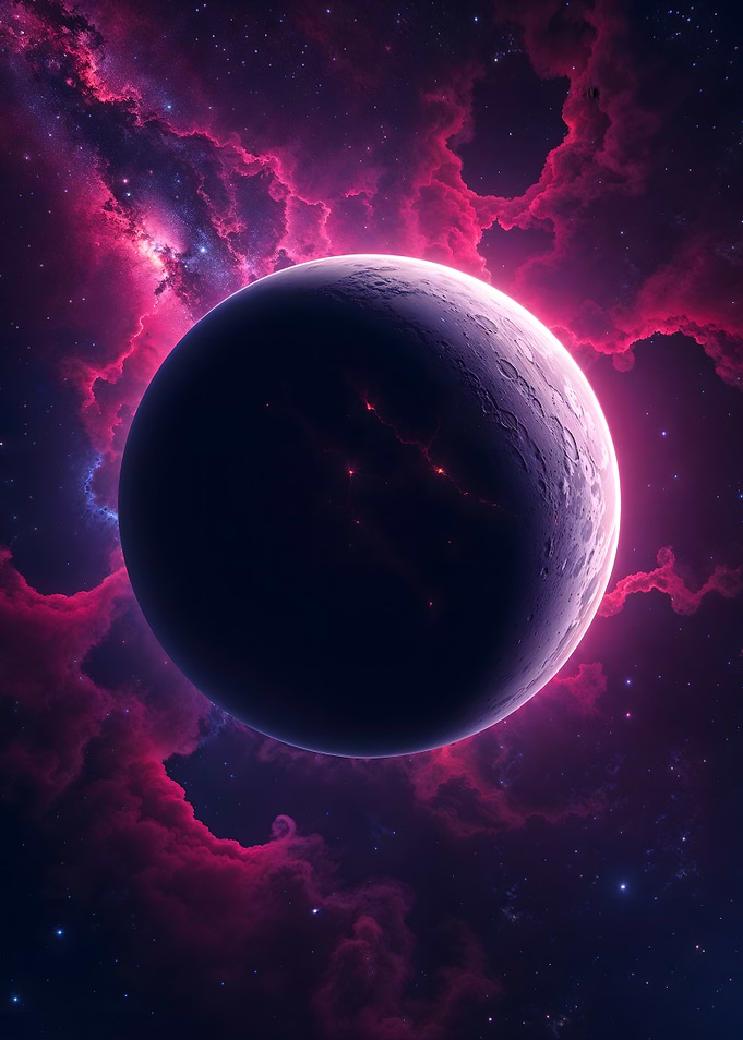 Purple Nebula Planet