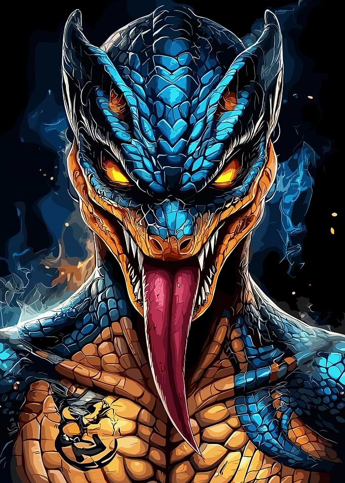 Blue Snake Monster