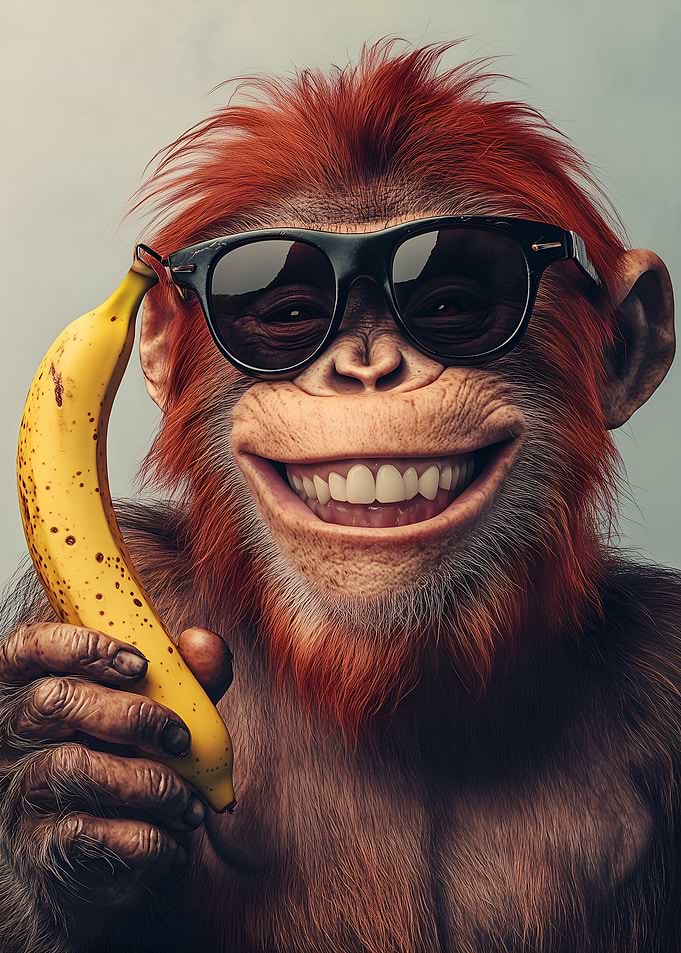 Banana Call – Funny Monkey Artwork