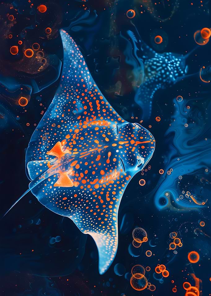 Spotted Ray Underwater