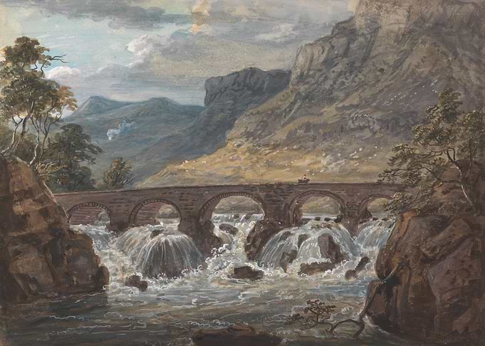 Stone Bridge Over Rapids