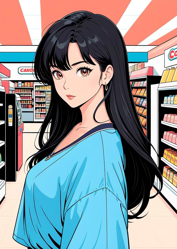 Anime Girl in Convenience Store