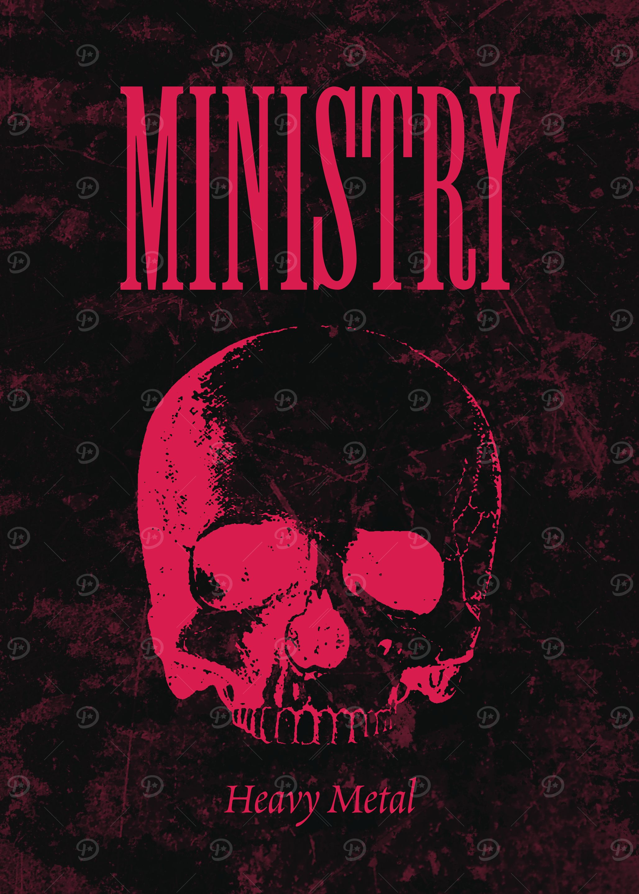 Ministry Heavy Metal Skull