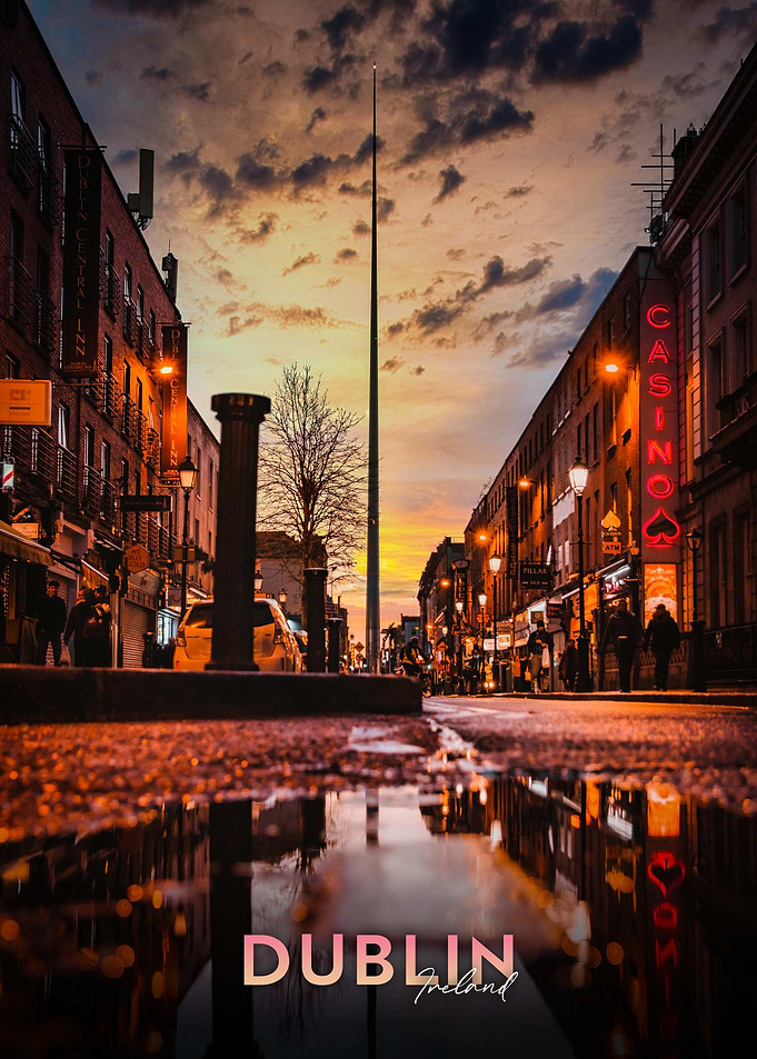Dublin Ireland at Sunset