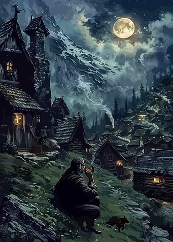 Nighttime Village