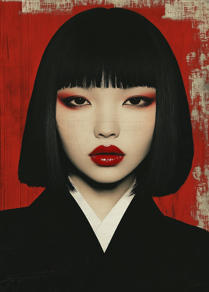 Japanese Woman in Red