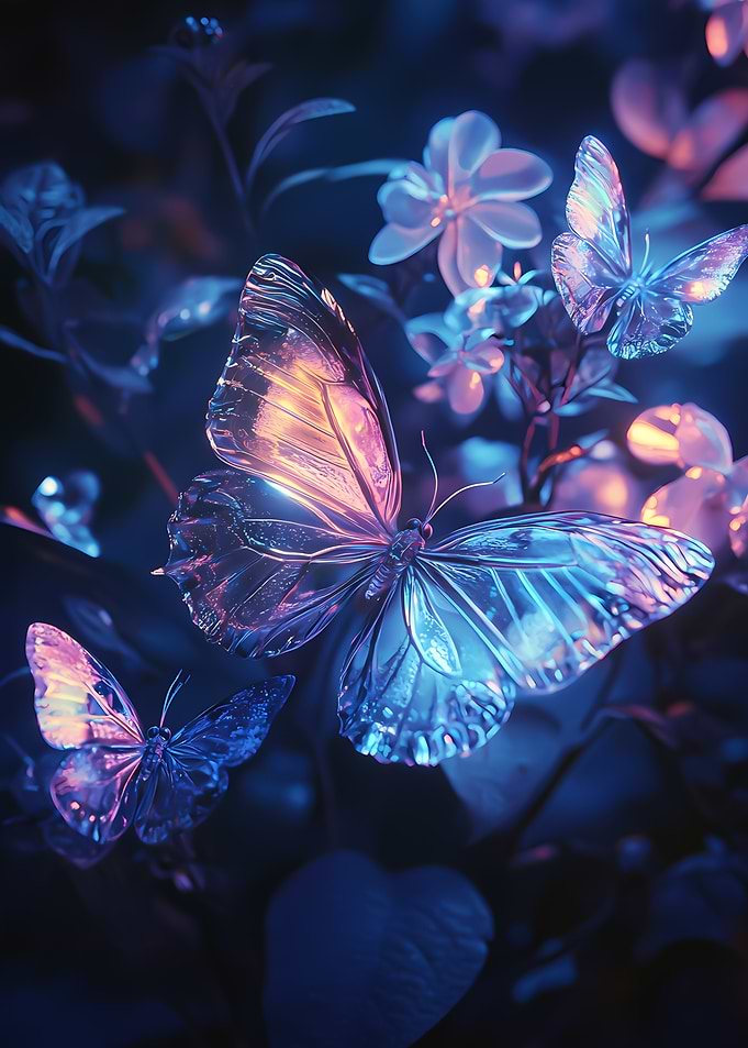 Glowing Butterflies