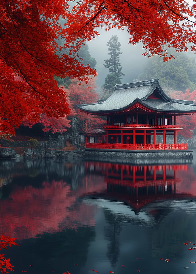 Japanese Temple Reflection