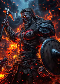 Viking Warrior in Battle