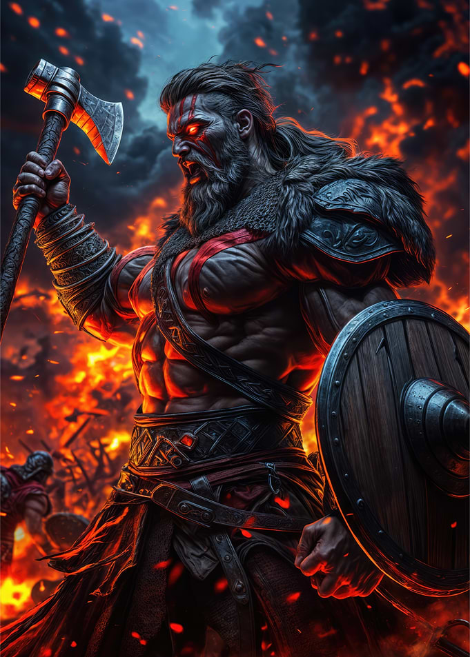 Viking Warrior in Battle
