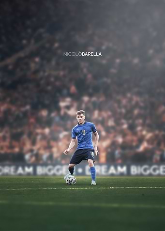 Nicolò Barella Soccer Action