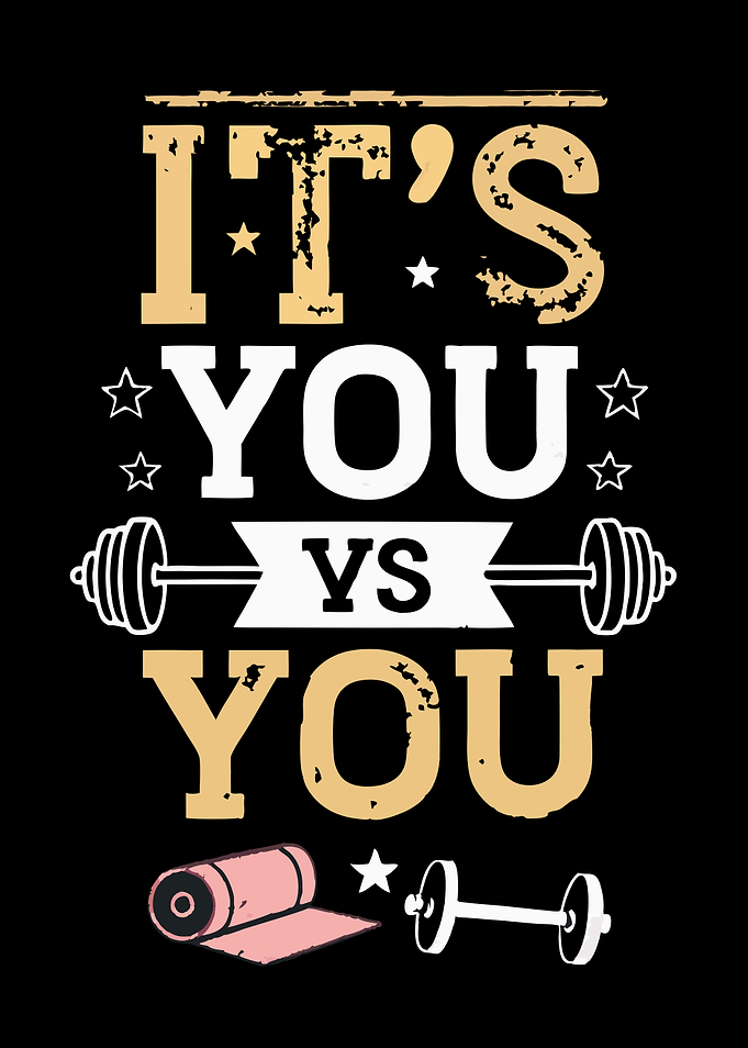 It's You vs You - Motivational Fitness Dumbbell