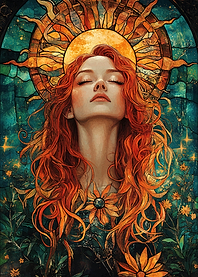 Sun Goddess with Flowers