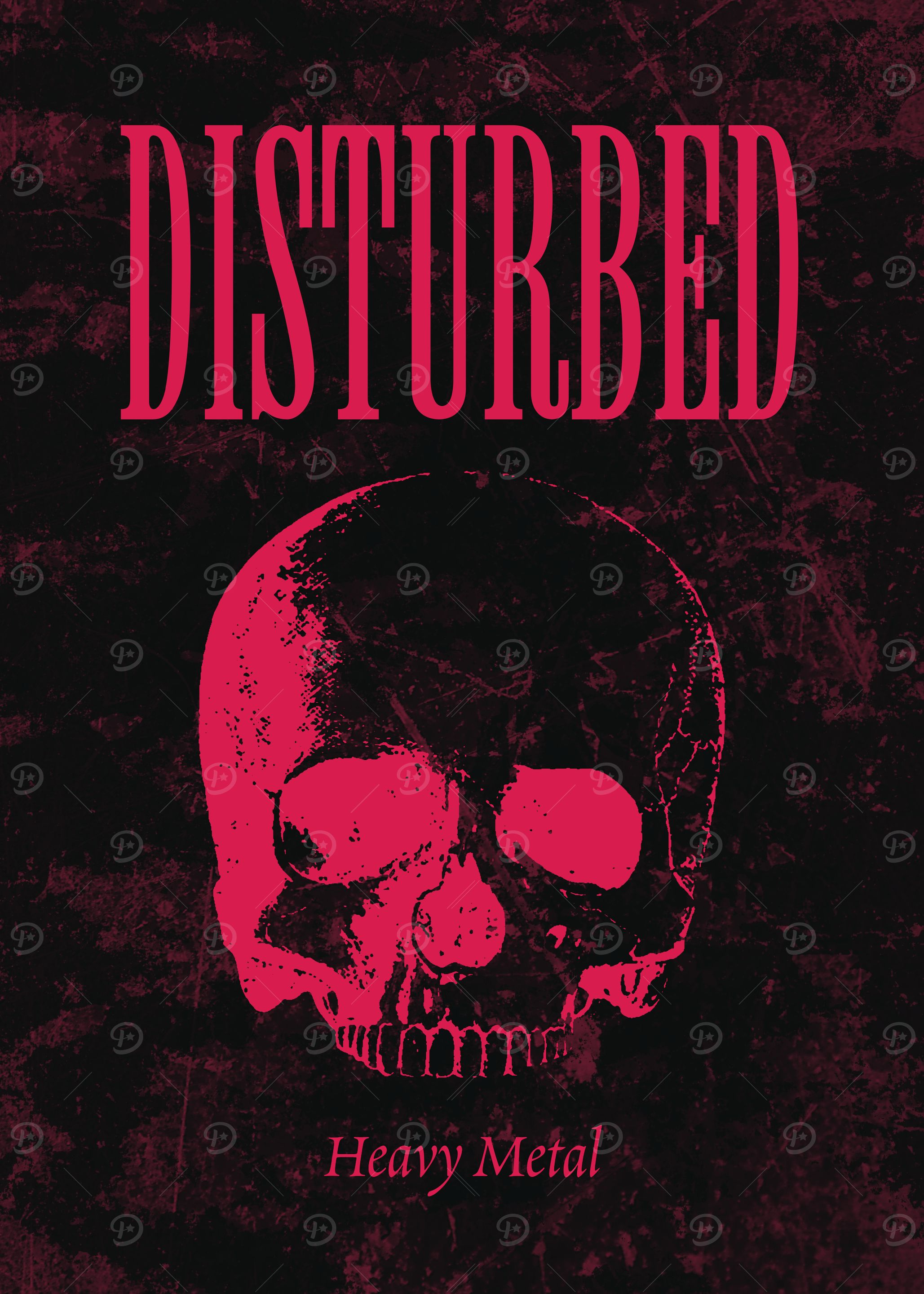 Disturbed Heavy Metal Skull