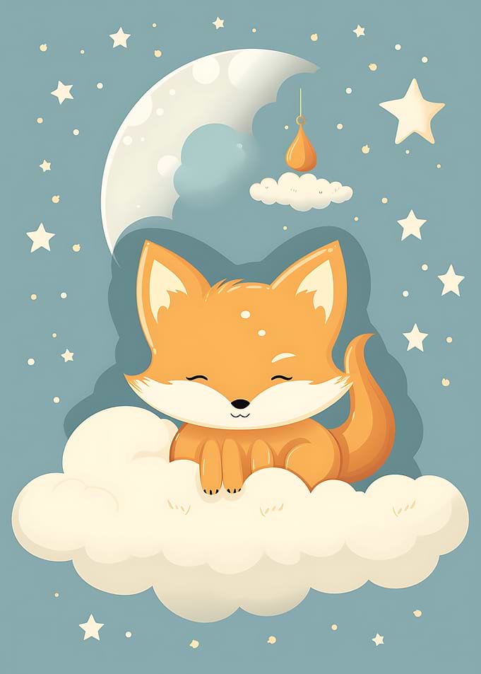 Sleepy Fox on Cloud