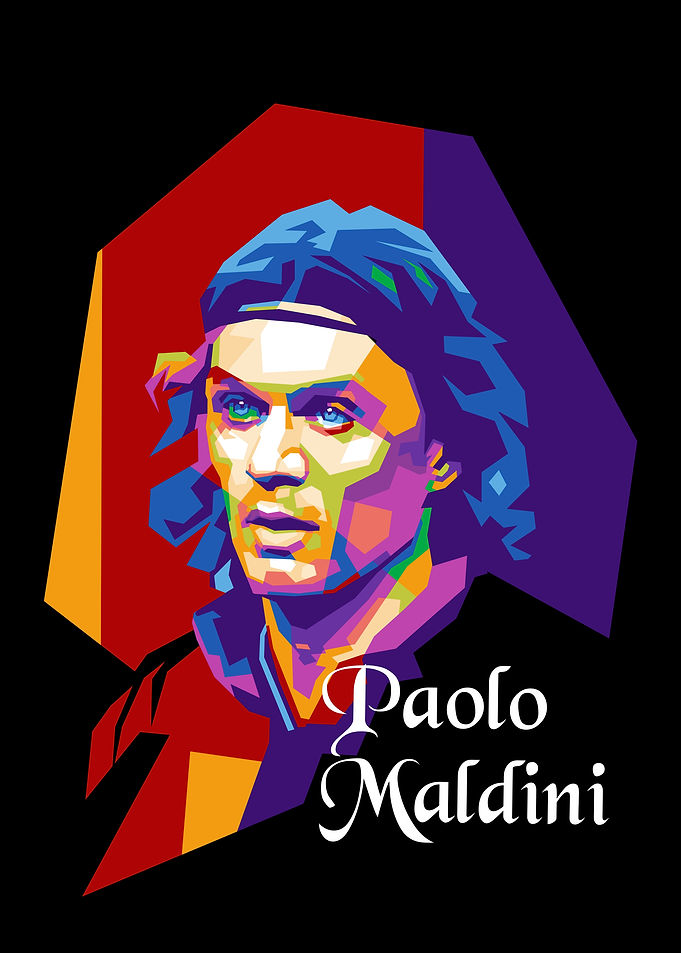 Paolo Maldini Pop Art Portrait