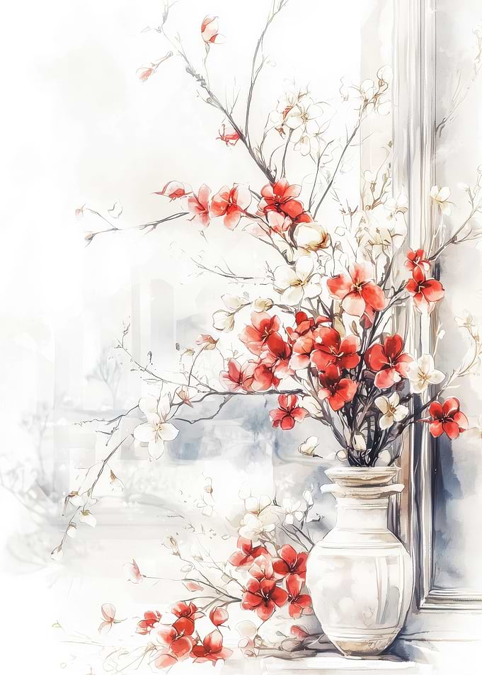 Flower Red Tsubaki