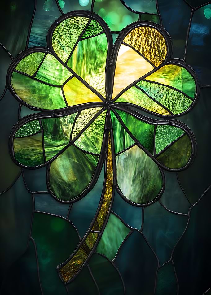 Stained Glass Shamrock