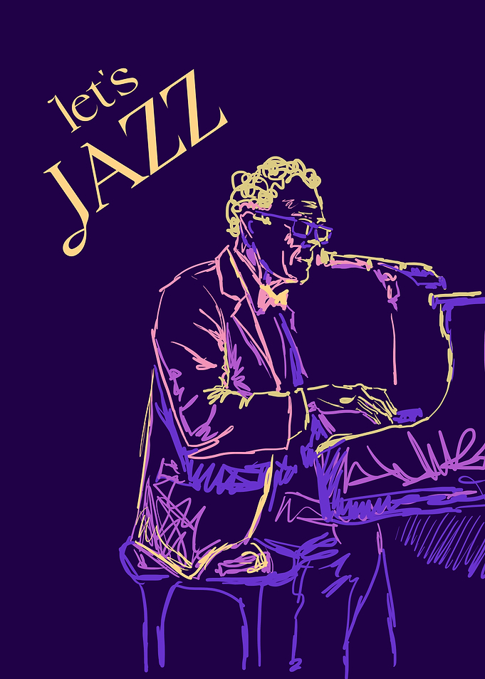 Jazz Pianist Illustration