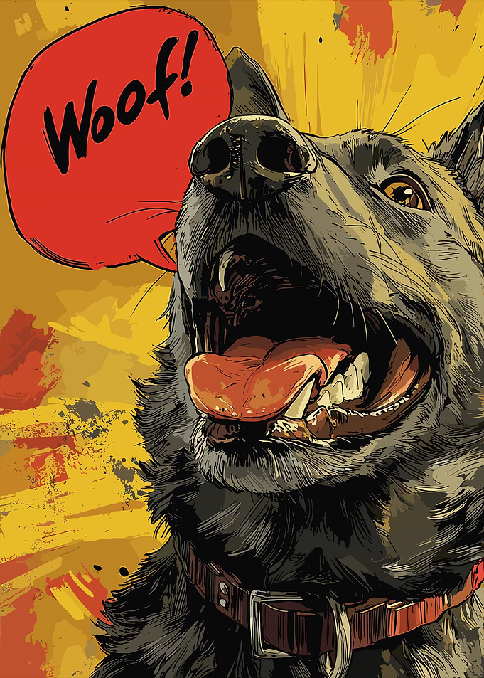 Dog with Speech Bubble