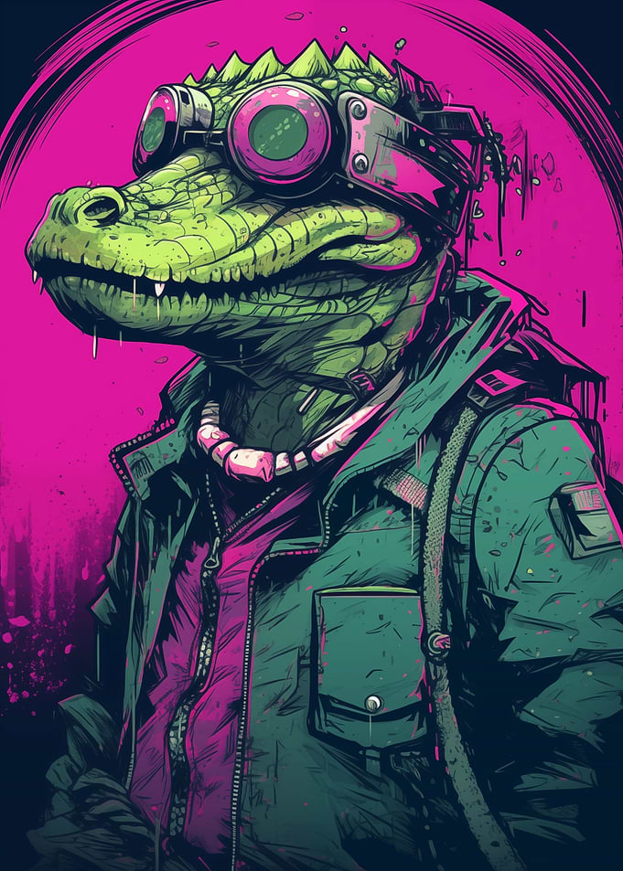 Cyberpunk Alligator