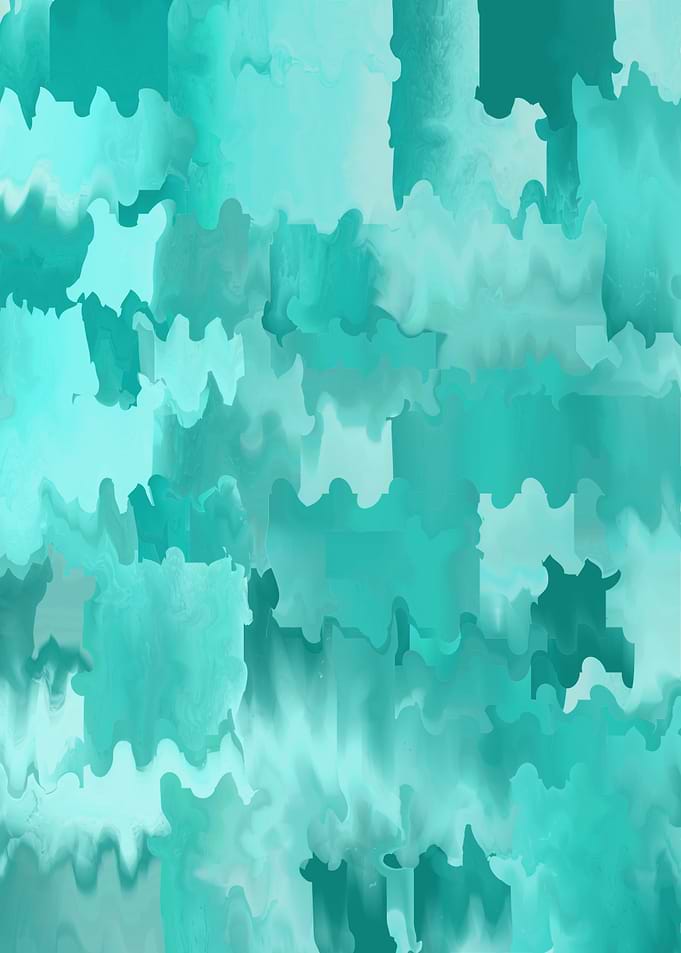 Teal and Turquoise Dreamscape - Abstract Fluid Art