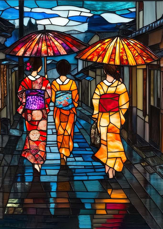 Stained Glass Geisha