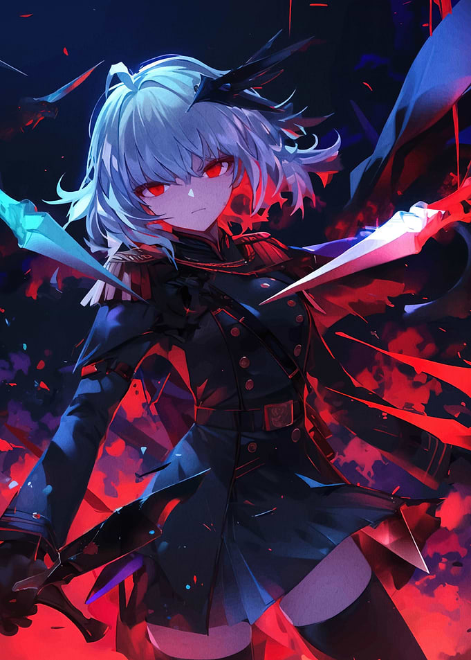 Anime Girl with Swords