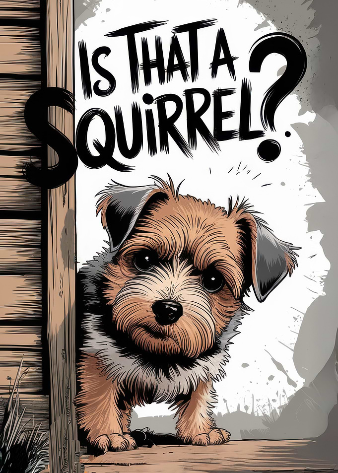 Peeking Border Terrier