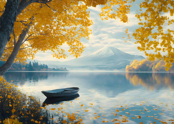 Mount Fuji Autumn Landscape