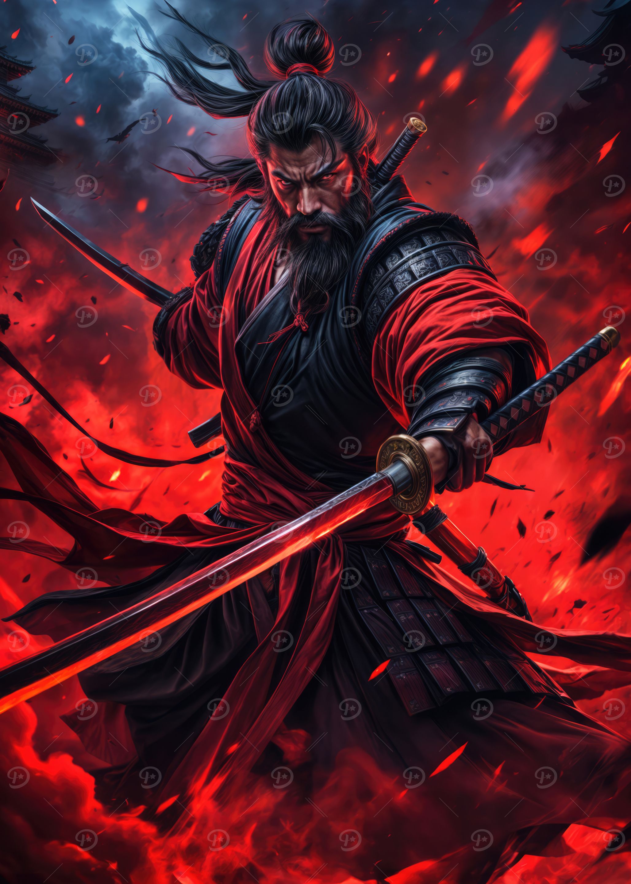 Samurai Warrior in Battle