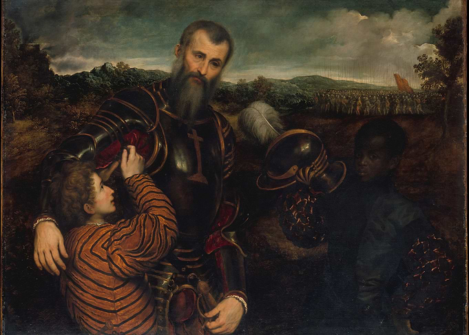 Knight with Page and Servant