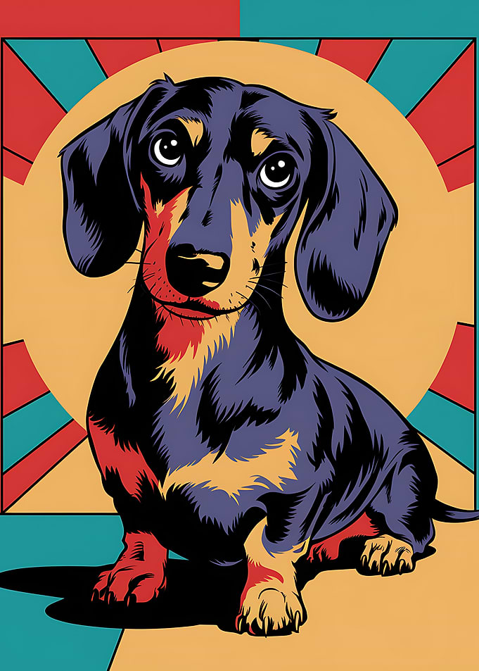 Dachshund Pop Art