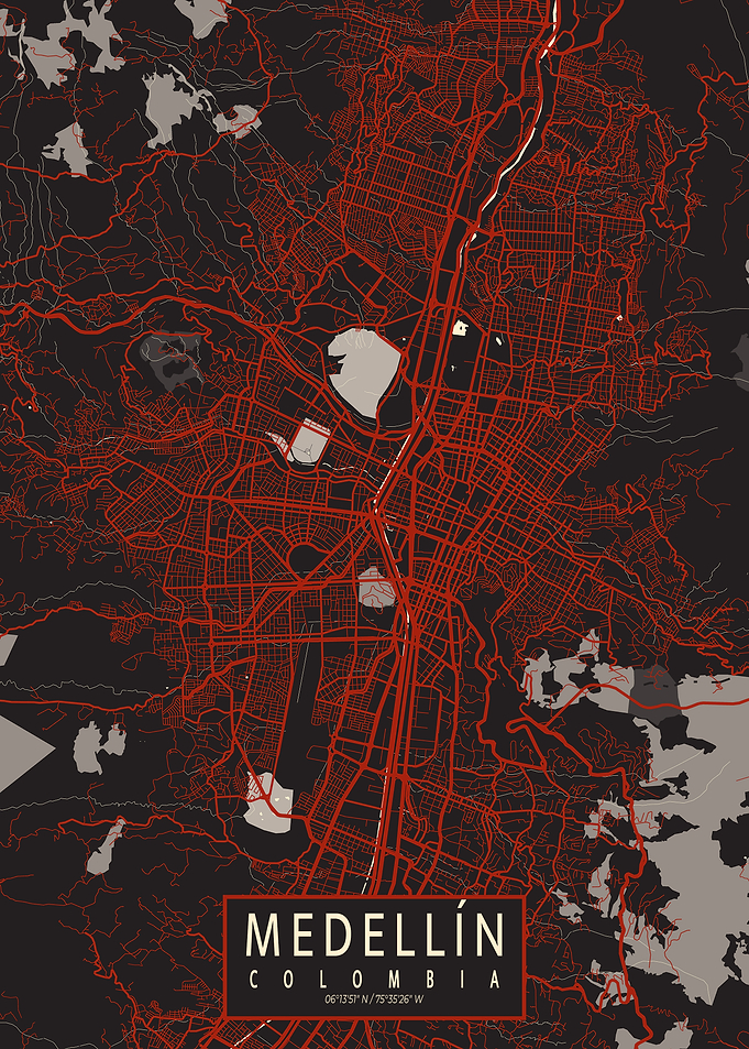 Medellin City Map Colombia Vector