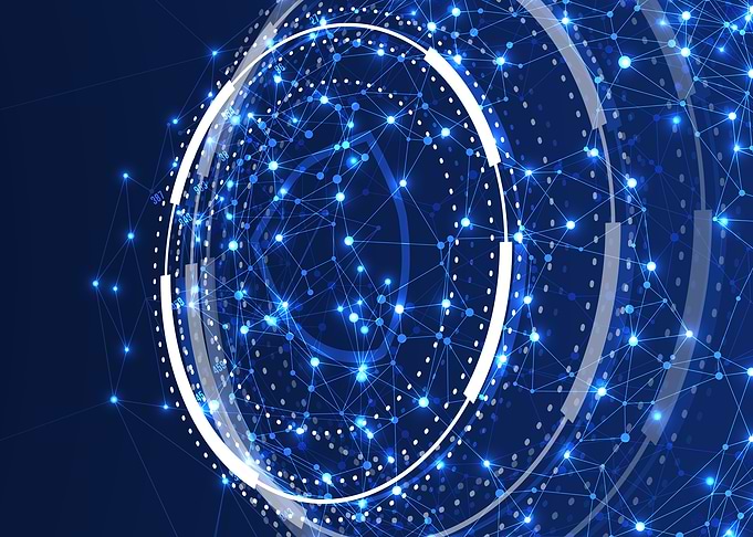 Abstract Blue Network