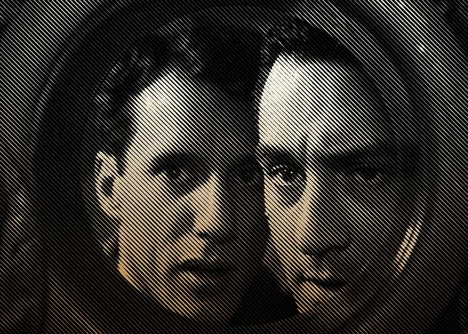 Halftone Portrait Duo