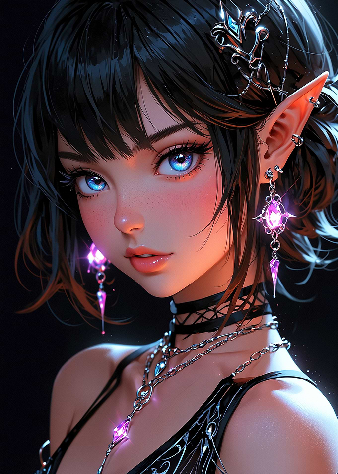 Anime Elf Girl Portrait