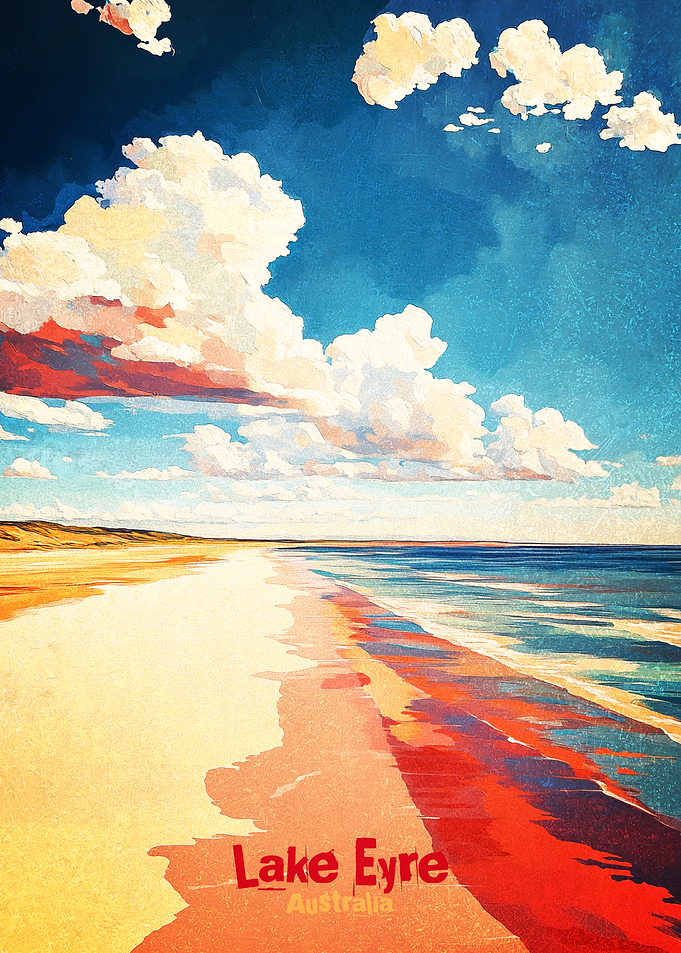 Lake Eyre Art Poster