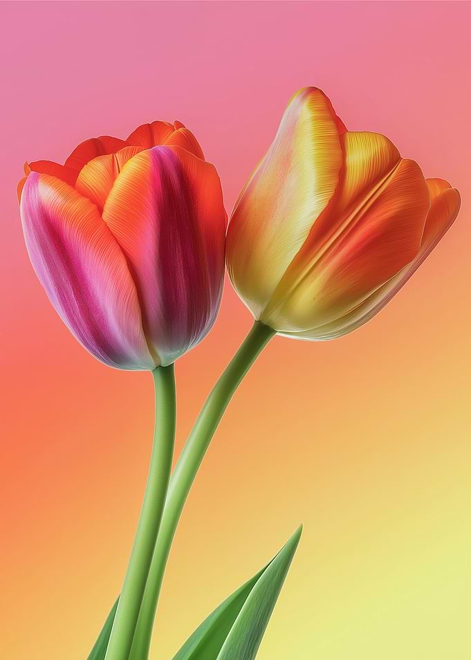 Two Colorful Tulips fine art nature