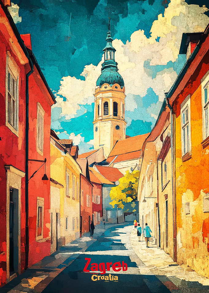Zagreb Art Poster