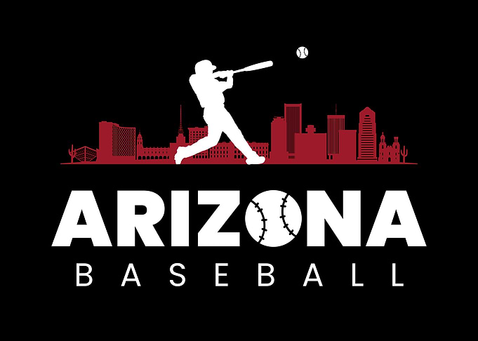 Arizona Baseball Minimalist City Skyline