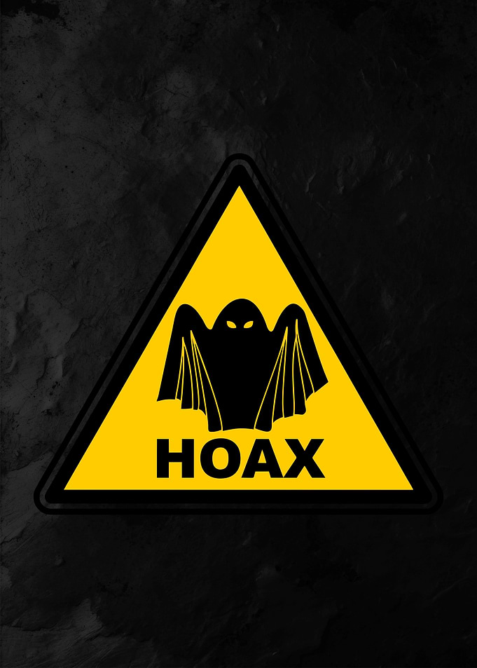 Ghost Hoax Warning Sign