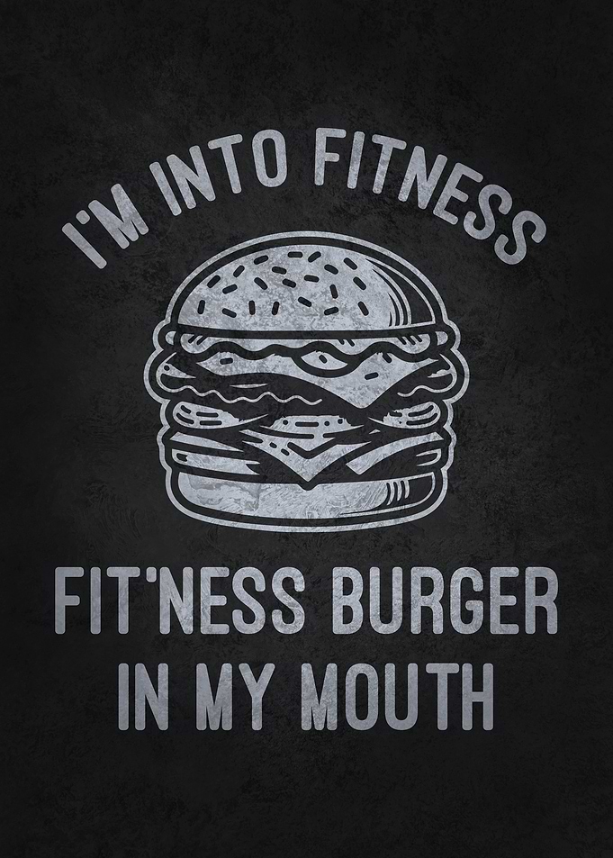 Fitness Burger In My Mouth - Funny