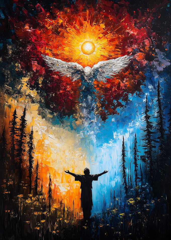 Angel Wings and Sun