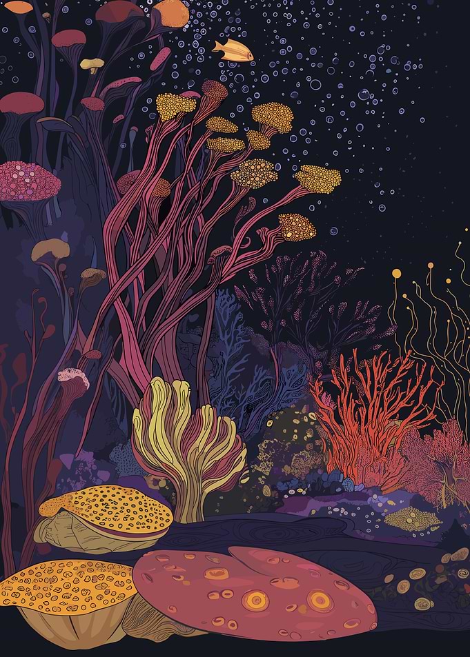 Original Underwater Coral Reef Art
