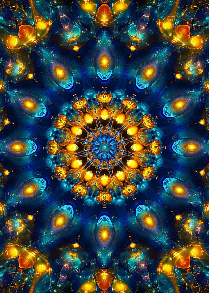 Blue and Gold Mandala
